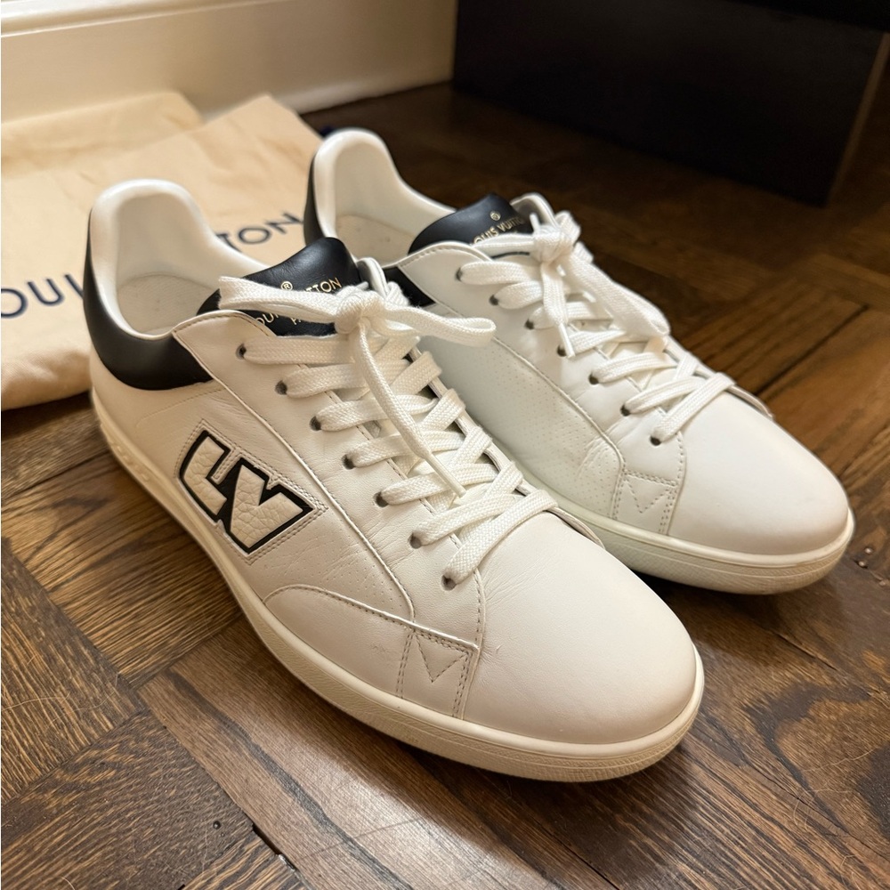 Louis Vuitton White and Black Sneakers - Picture 2 of 5